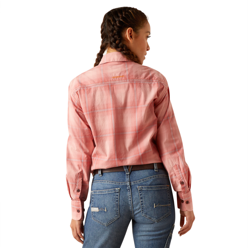 Ariat Women's Rebar Made Tough DuraStretch Work Shirt - Mauveglow Plaid-2