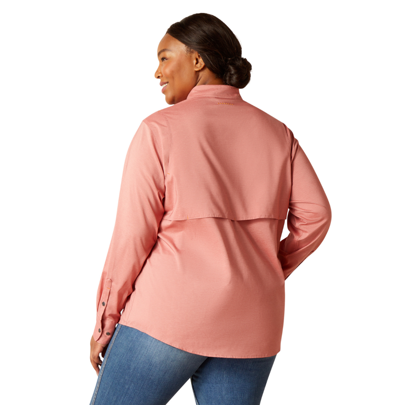 Ariat Women's Rebar Made Tough VentTEK DuraStretch Work Shirt - Jester Red Heather-1