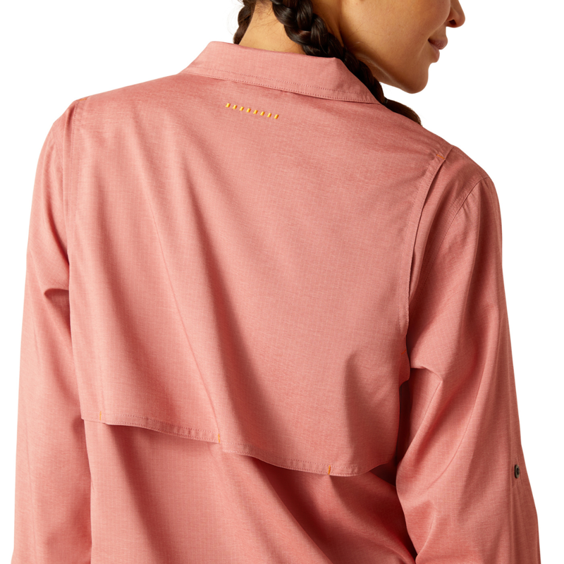 Ariat Women's Rebar Made Tough VentTEK DuraStretch Work Shirt - Jester Red Heather-5