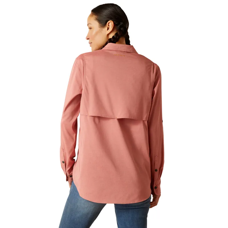 Ariat Women's Rebar Made Tough VentTEK DuraStretch Work Shirt - Jester Red Heather-3