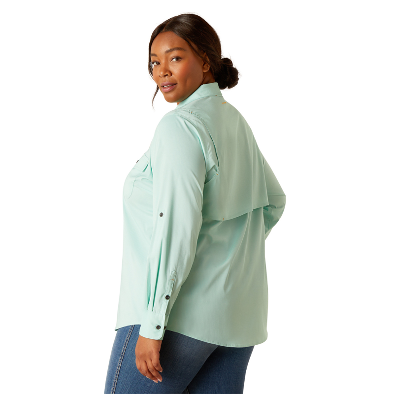 Ariat Women's Rebar Made Tough VentTEK DuraStretch Work Shirt - Pool Blue Heather-4