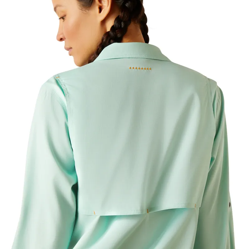 Ariat Women's Rebar Made Tough VentTEK DuraStretch Work Shirt - Pool Blue Heather-2