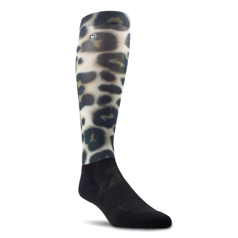 Ariat Women's Tek Slim Printed Socks - Leopard Print