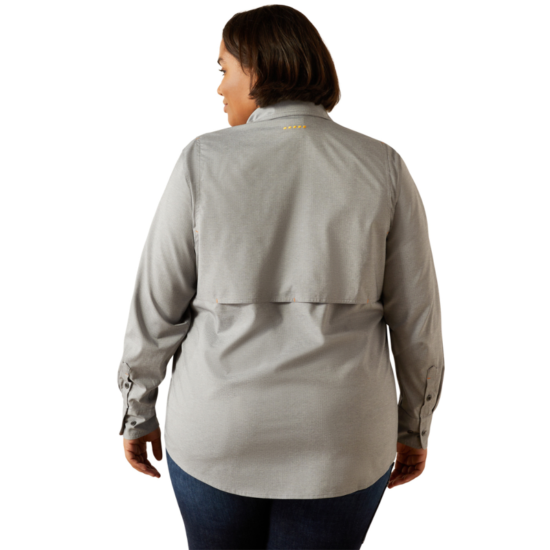 Ariat Women's Rebar Made Tough VentTEK DuraStretch Work Shirt - Charcoal Heather-3
