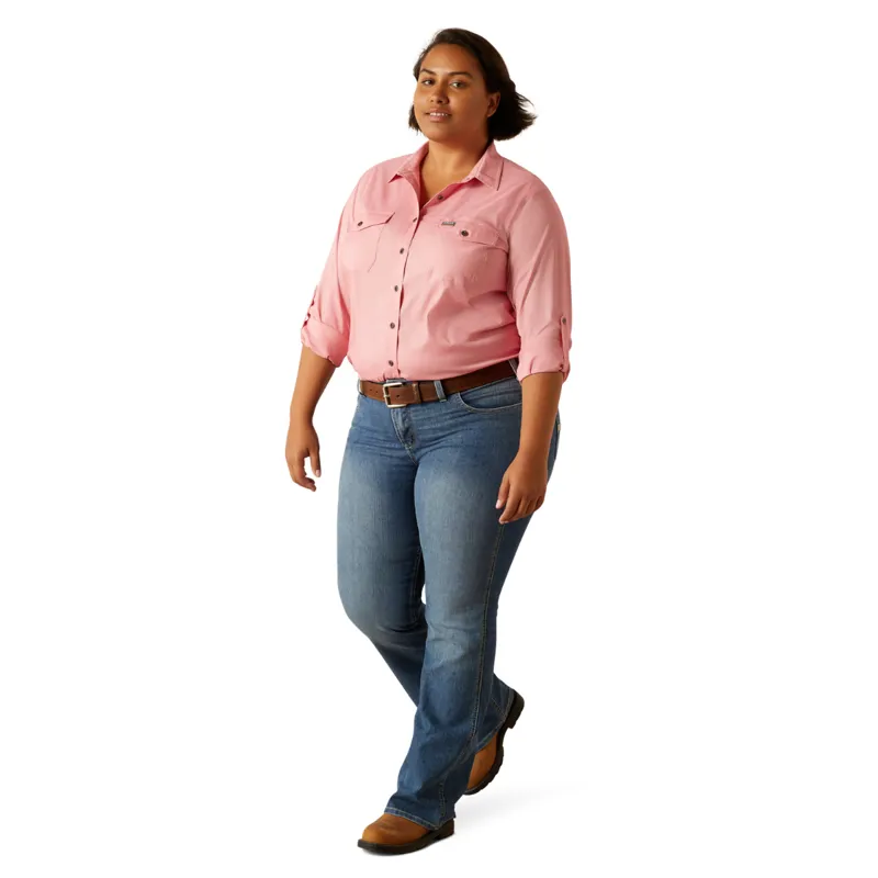 Ariat Women's Rebar Made Tough VentTEK DuraStretch Work Shirt - Honeysuckle-7