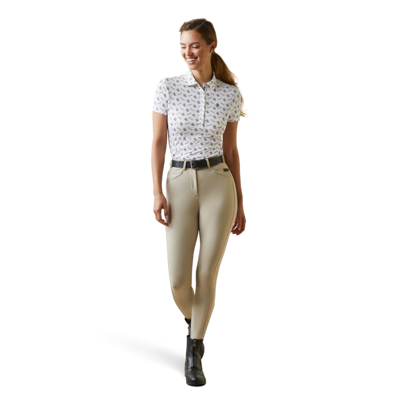 Ariat Women's Motif Polo - White Tack Ditsy-5