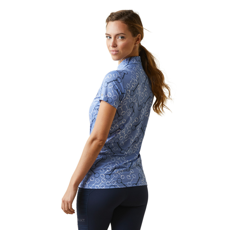 Ariat Women's Motif Polo - Ashleigh Blue Bit Print-1