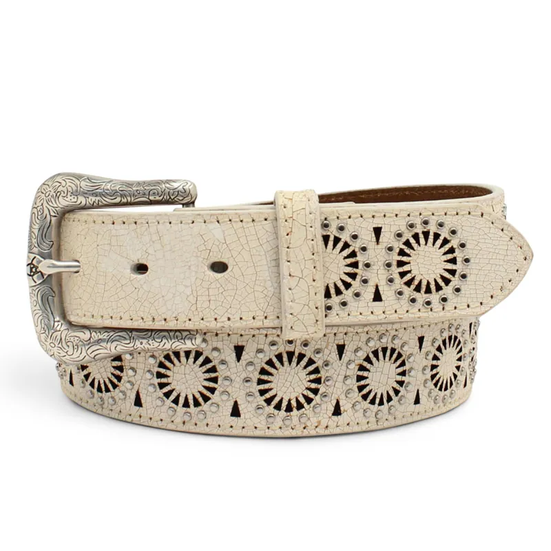 Ariat Women's Circle Burst Belt - White
