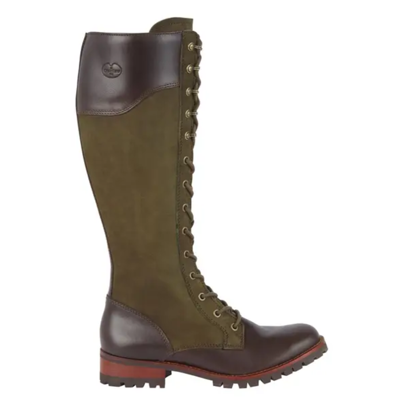 Le Chameau La Parisienne Lace Country Boot - Marron Foncé-2