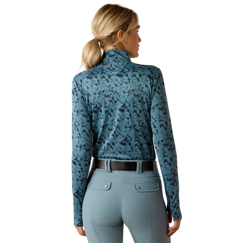 Ariat Women's Prophecy 1/4 Zip Base Layer - Navy Eclipse Bluestone-1