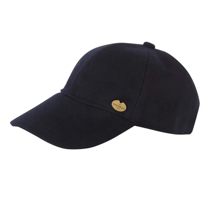 Le Chameau Melton Wool Cap - Bleu Foncé