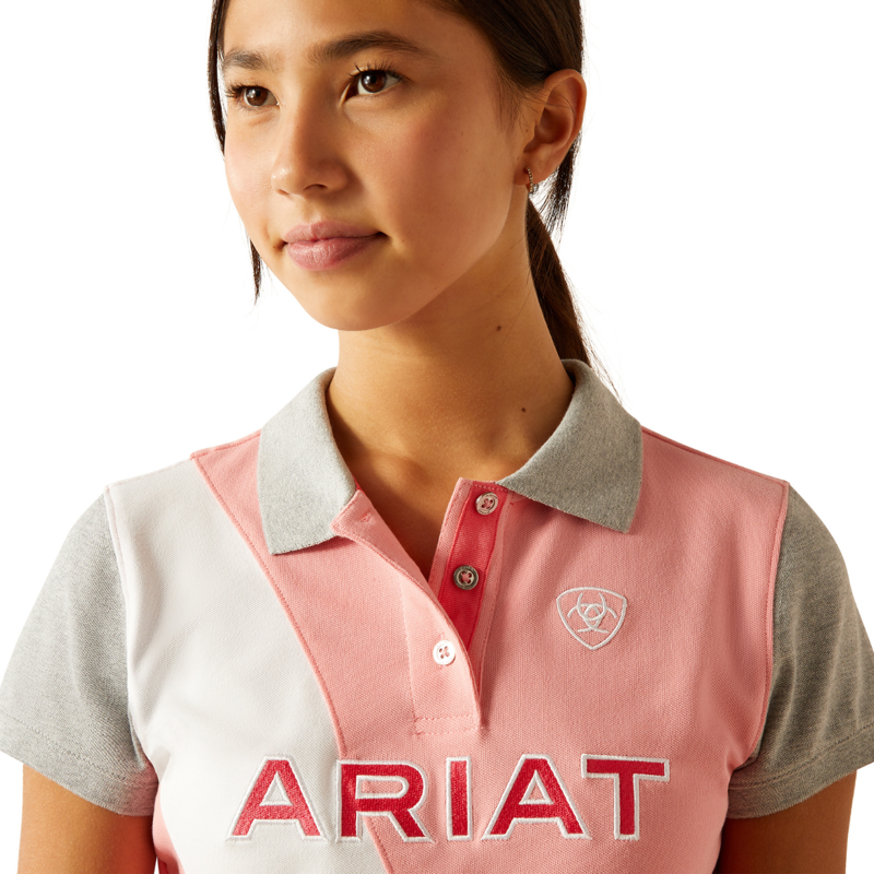 Ariat Youth Taryn Polo - Flamingo Pink-2