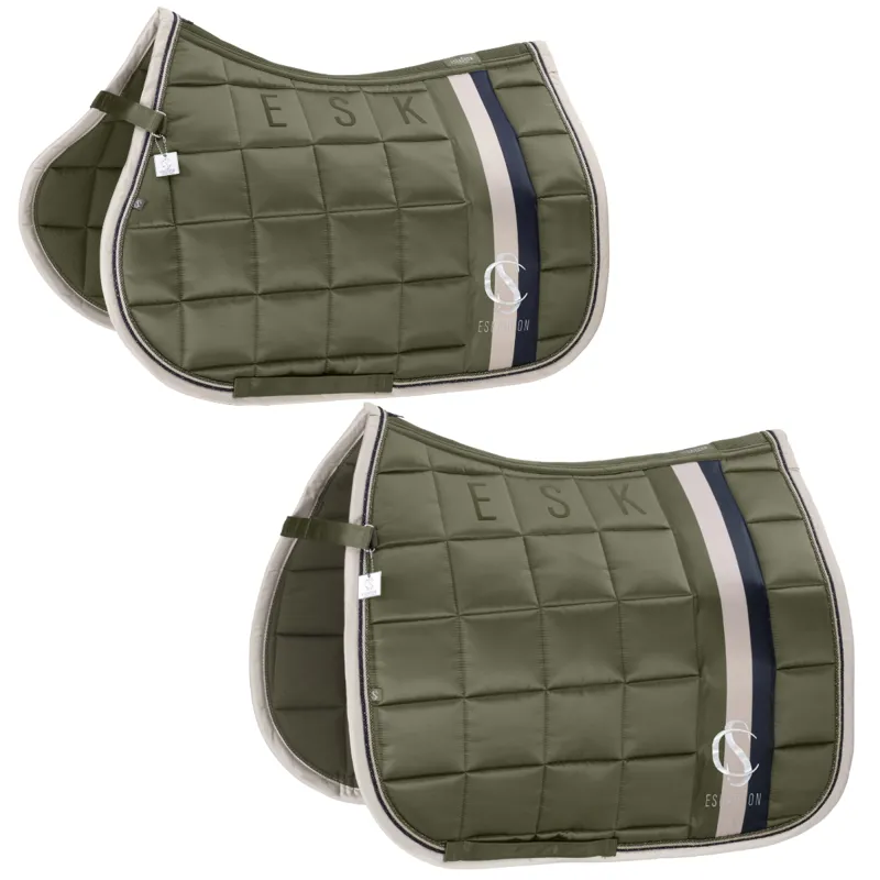 Eskadron Big Square Matt Gloss Saddlecloth Classic Sports SS25 - Dusty Olive