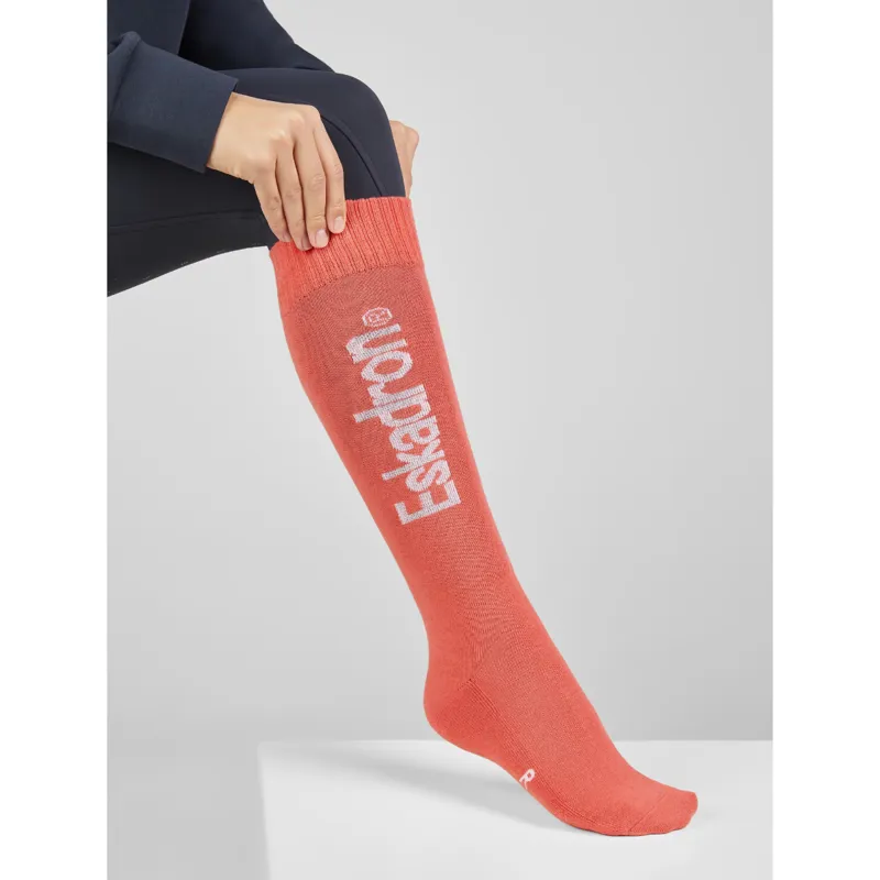 Eskadron Long Riding Socks Classic Sports SS25 - Coral Blossom-1