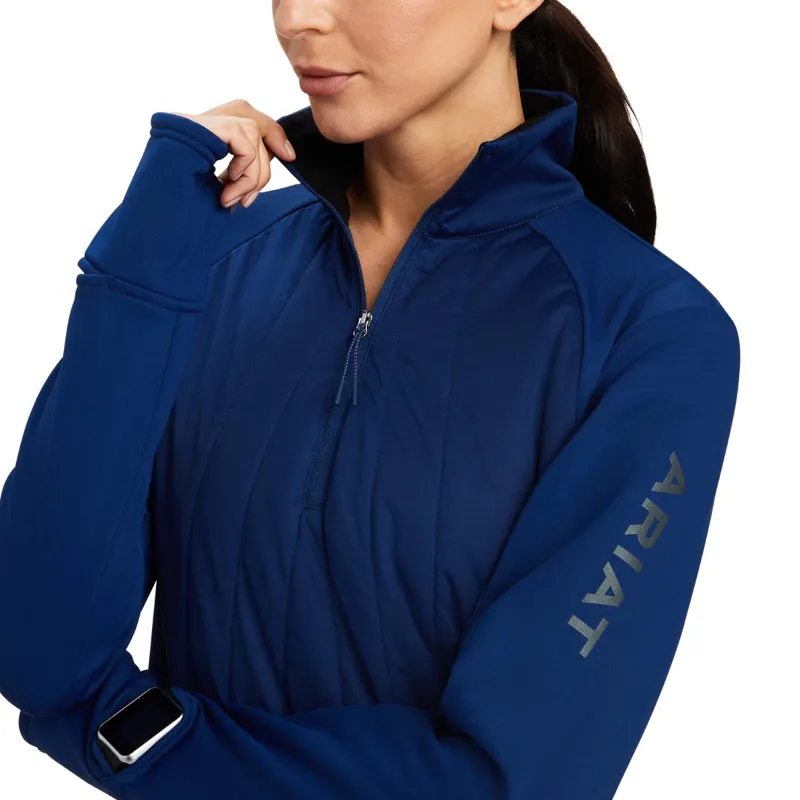 Ariat Women's Venture 1/2 Zip Sweatshirt - Estate Blue-2