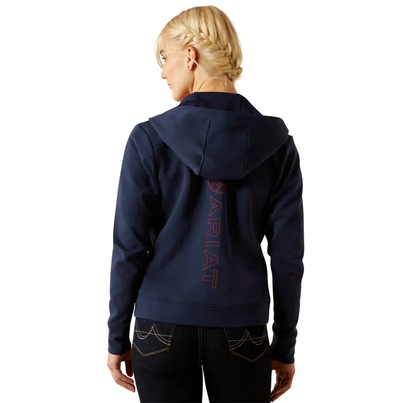 Ariat Women's Antez Team Full Zip Sweatshirt - Navy-1
