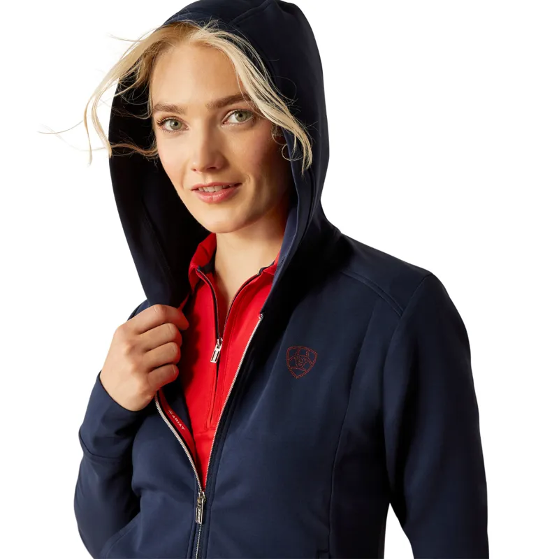 Ariat Women's Antez Team Full Zip Sweatshirt - Navy-2