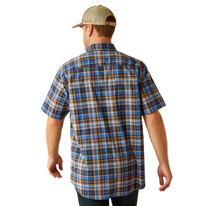 Ariat Men's Rebar Made Tough DuraStretch  Work Shirt - Strong Blue-1
