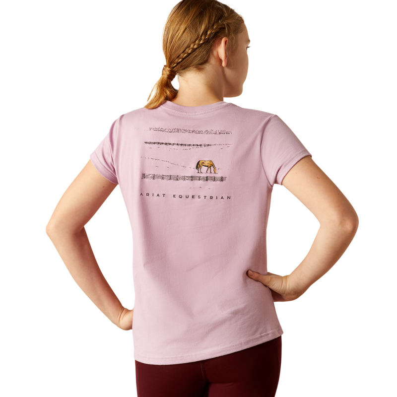 Ariat Youth Meadow Pony T-Shirt - Lavender Mist-1