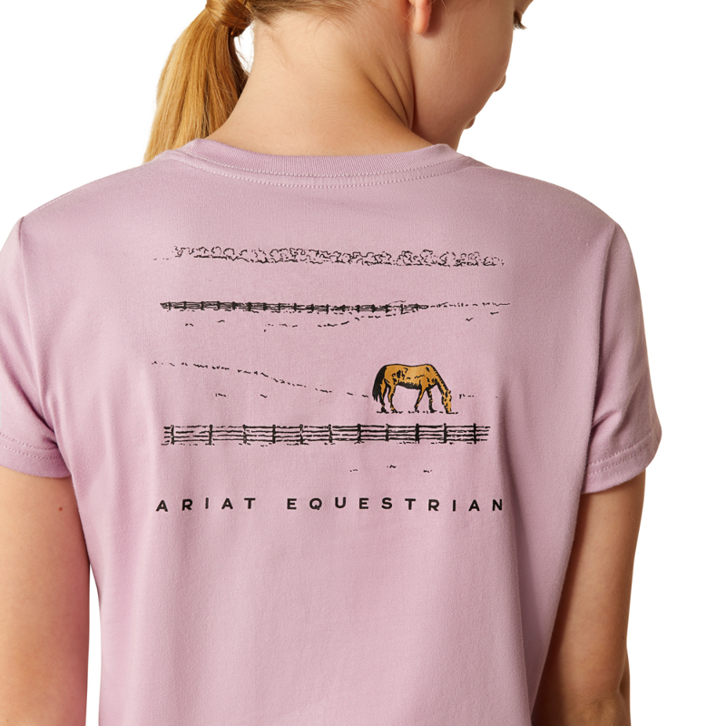 Ariat Youth Meadow Pony T-Shirt - Lavender Mist-3