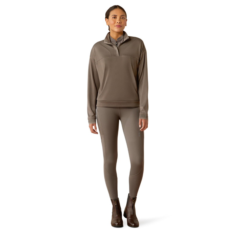 Ariat Women's 1/2 Zip Sweatshirt - Plum Grey-4