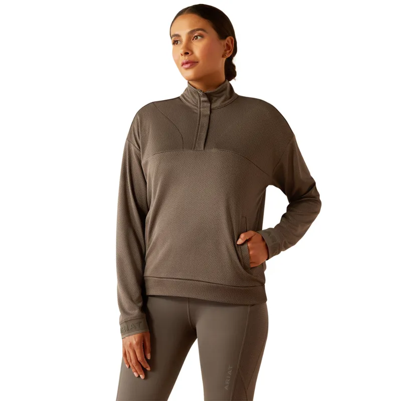Ariat Women's 1/2 Zip Sweatshirt - Plum Grey