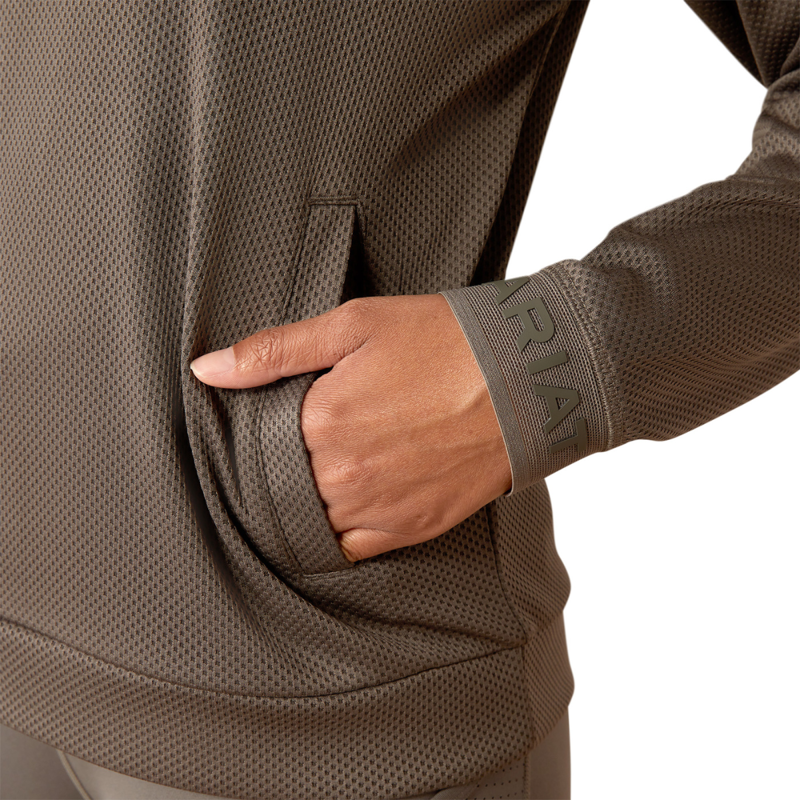 Ariat Women's 1/2 Zip Sweatshirt - Plum Grey-3