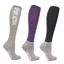 Hy Sport Active Riding Socks - Pack Of 3 - Royal Violet/Pencil Point Grey/Black 