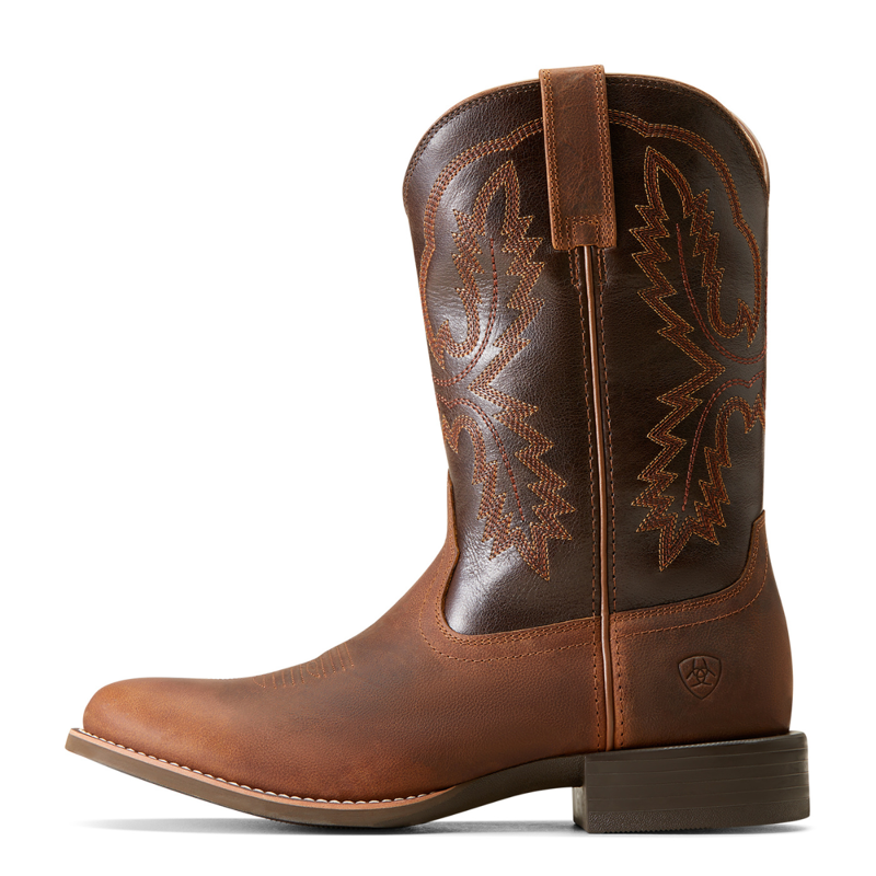 Ariat Men's Sport Stratten Cowboy Boot - Sorrel Crunch-1