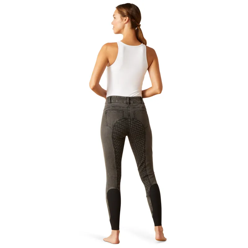 Ariat Women's Halo G Denim Full Seat Breech - Grey Rinse-1