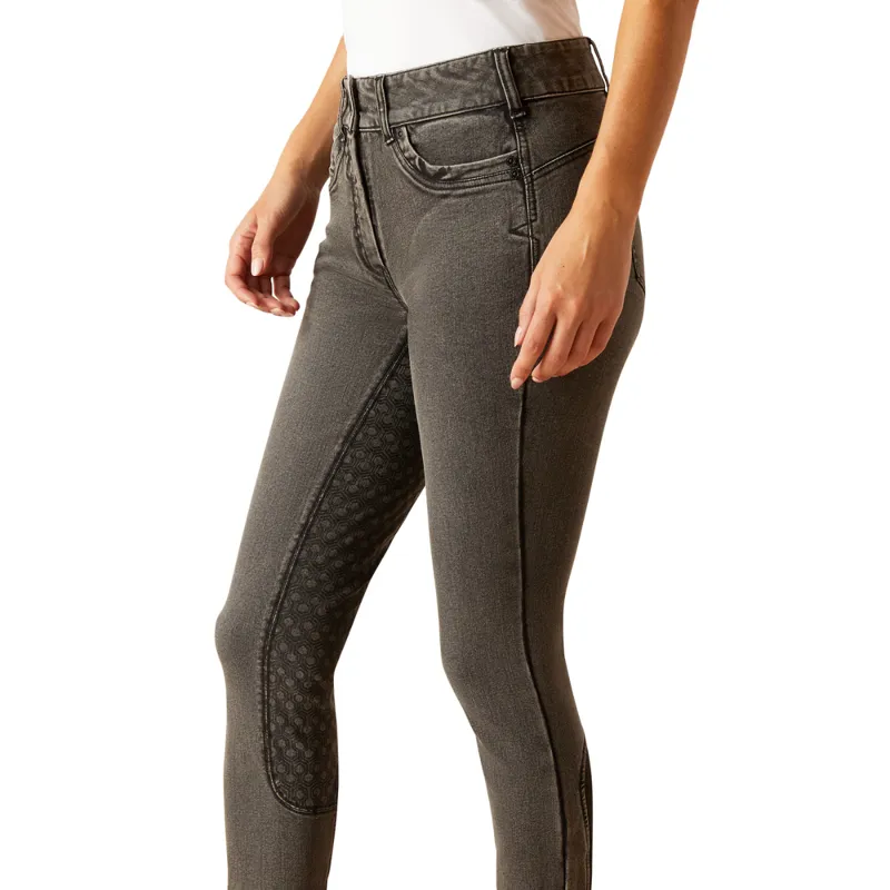 Ariat Women's Halo G Denim Full Seat Breech - Grey Rinse-2
