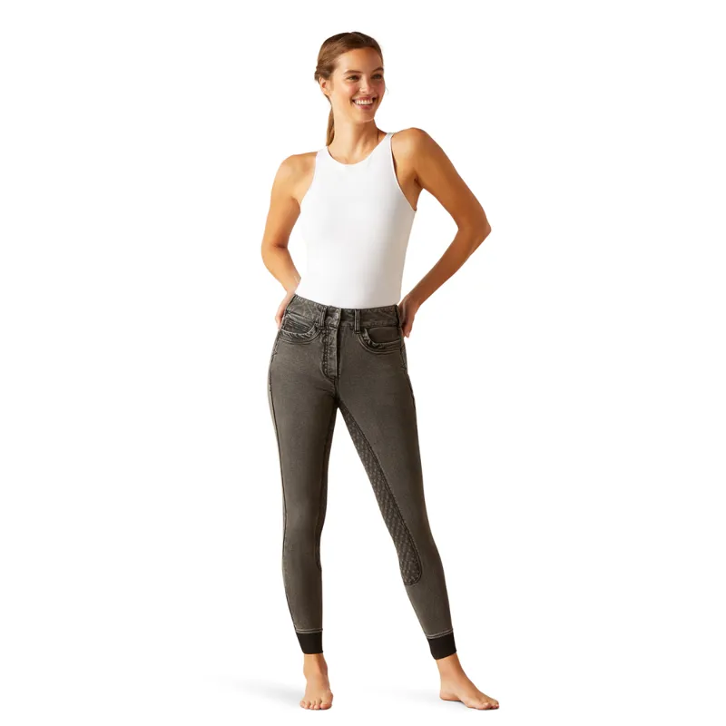 Ariat Women's Halo G Denim Full Seat Breech - Grey Rinse-5