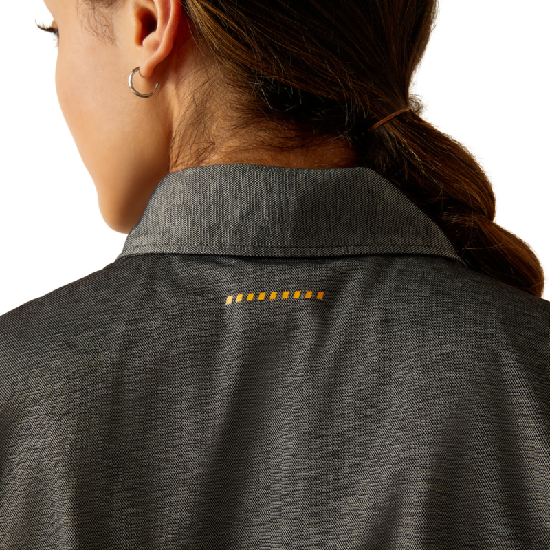Ariat Women's Rebar Foreman Polo Shirt - Charcoal Heather-3