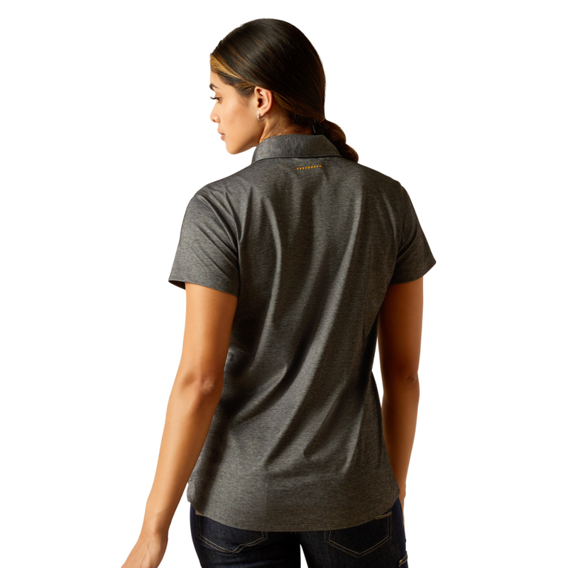 Ariat Women's Rebar Foreman Polo Shirt - Charcoal Heather-1