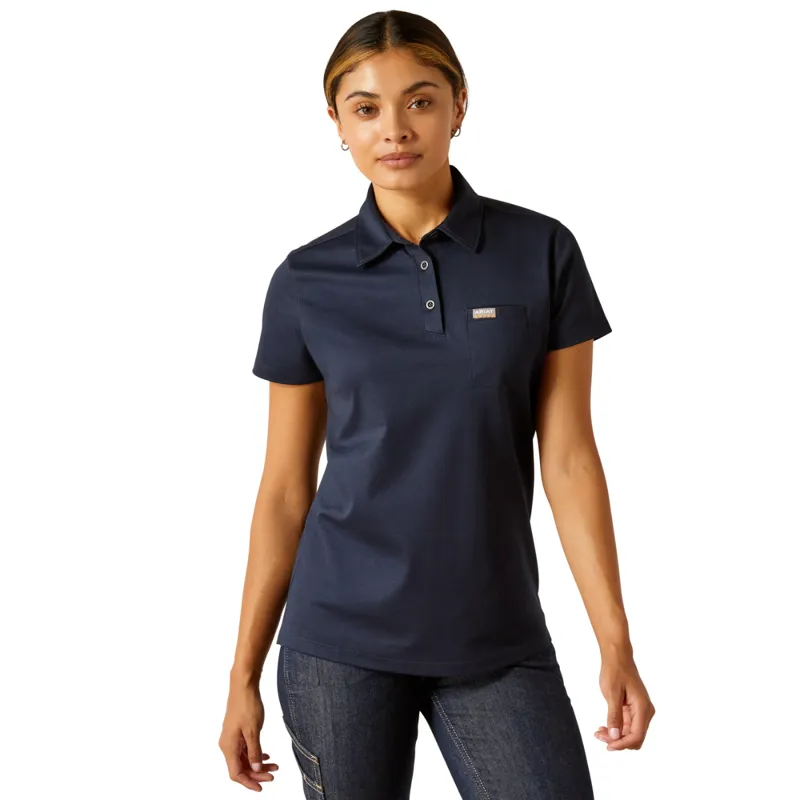 Ariat Women's Rebar Foreman Polo Shirt - Navy