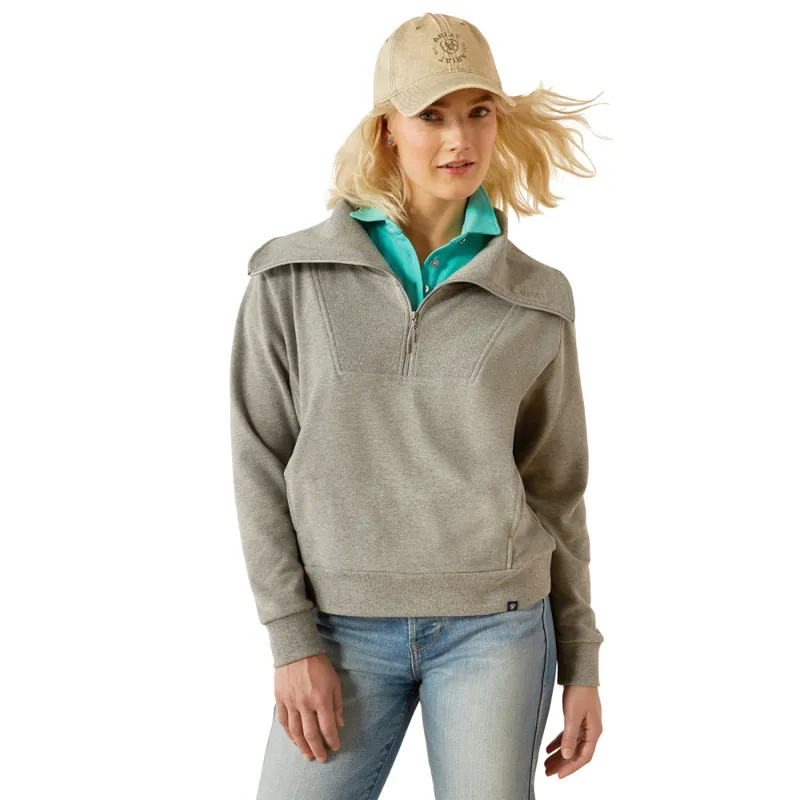 Ariat Women's Fern 1/2 Zip Sweatshirt - Heather Grey