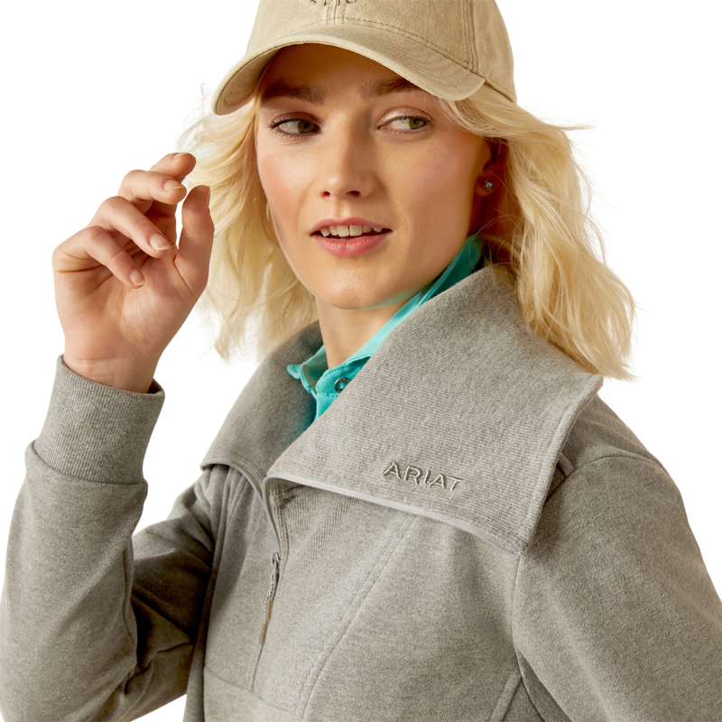 Ariat Women's Fern 1/2 Zip Sweatshirt - Heather Grey-2