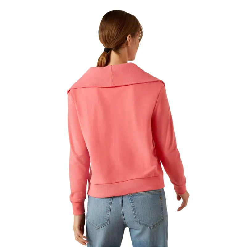 Ariat Women's Fern 1/2 Zip Sweatshirt - Coral Paradise-1
