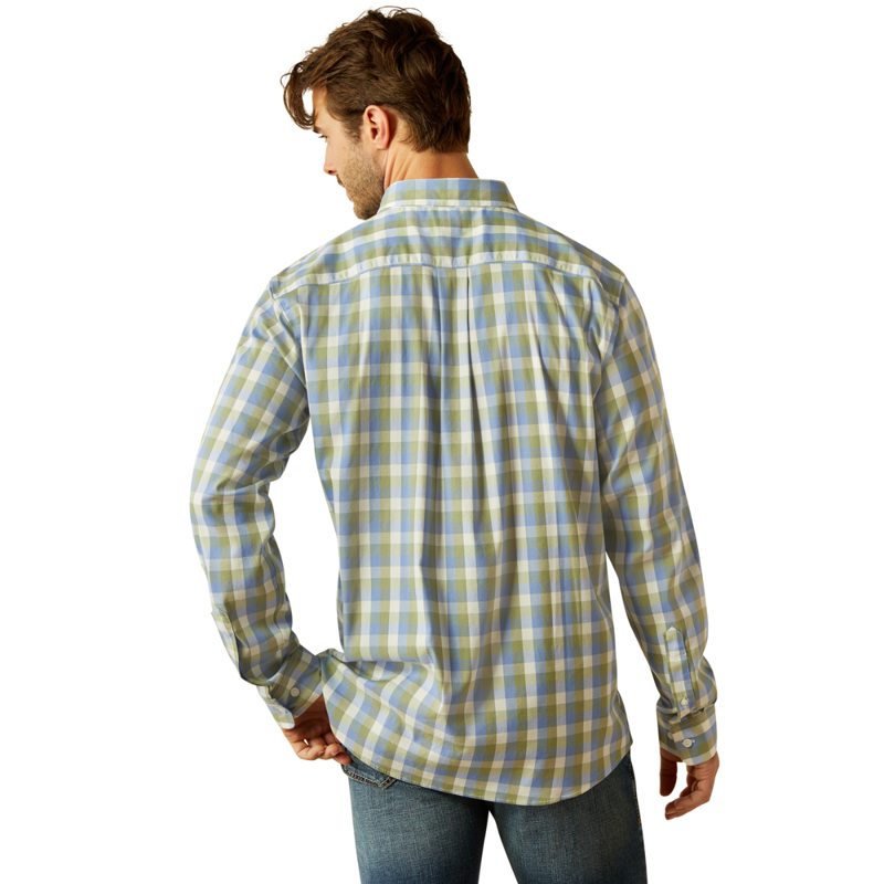 Ariat Men's Napa Shirt - Oil Green Check-1