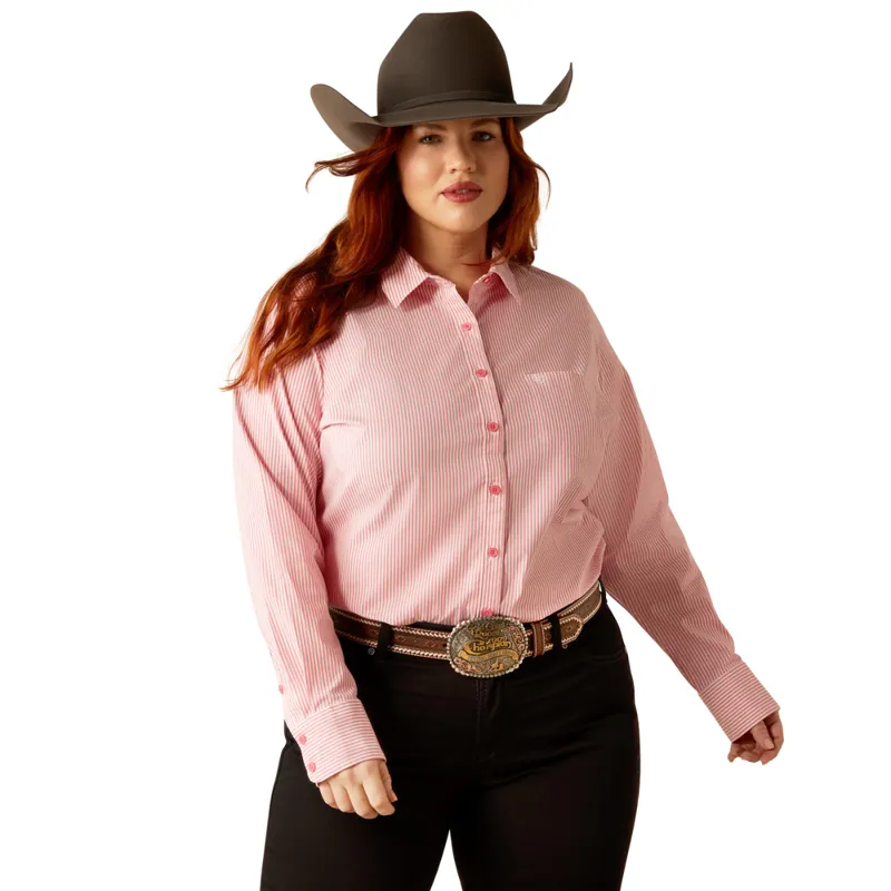 Ariat Women's Kirby Stretch Shirt  - Camellia Rose Stripe