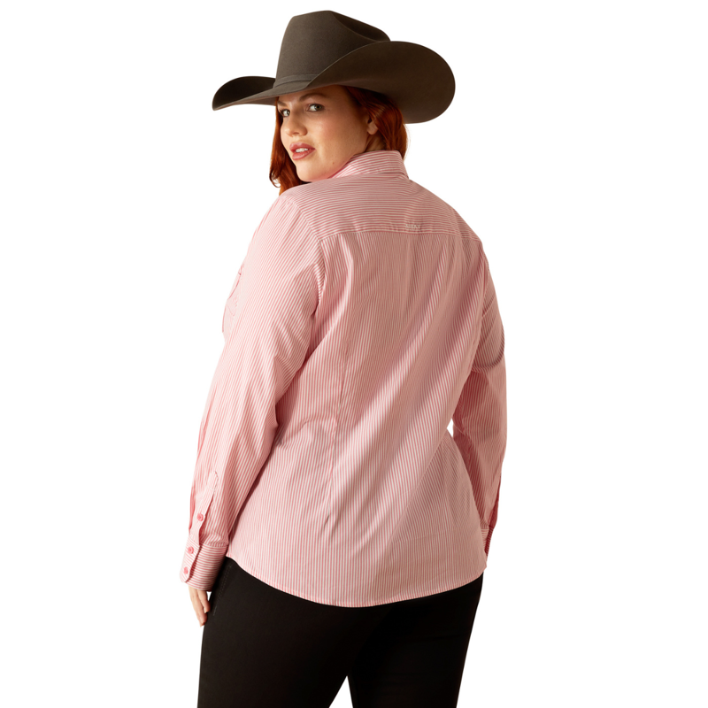Ariat Women's Kirby Stretch Shirt  - Camellia Rose Stripe-1