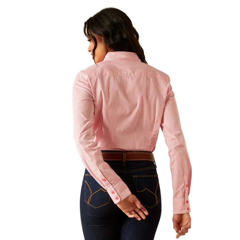 Ariat Women's Kirby Stretch Shirt  - Camellia Rose Stripe-3