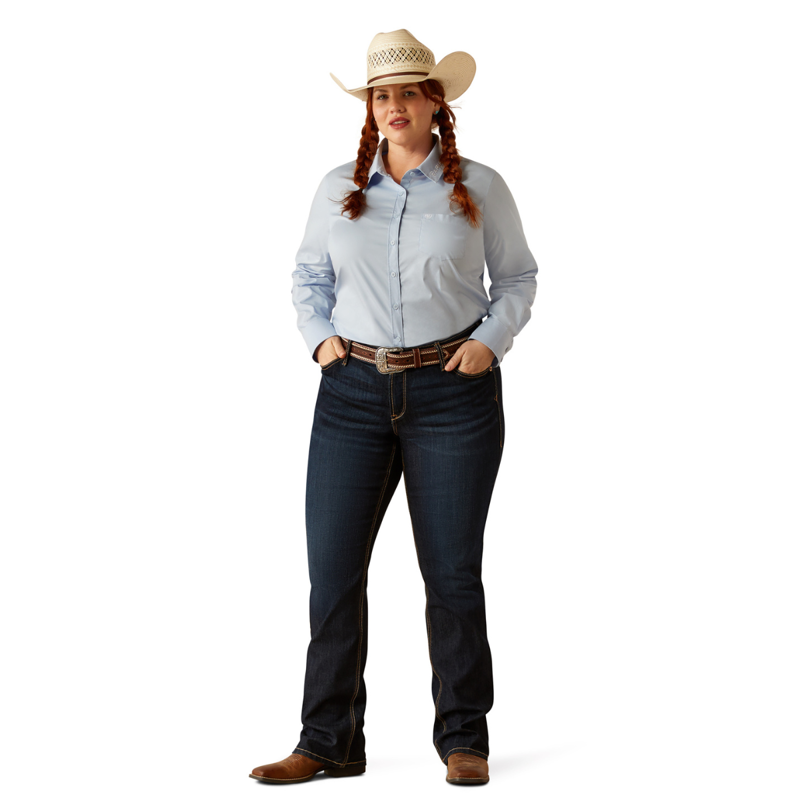 Ariat Women's Team Kirby Stretch Shirt - Kentucky Blue-7