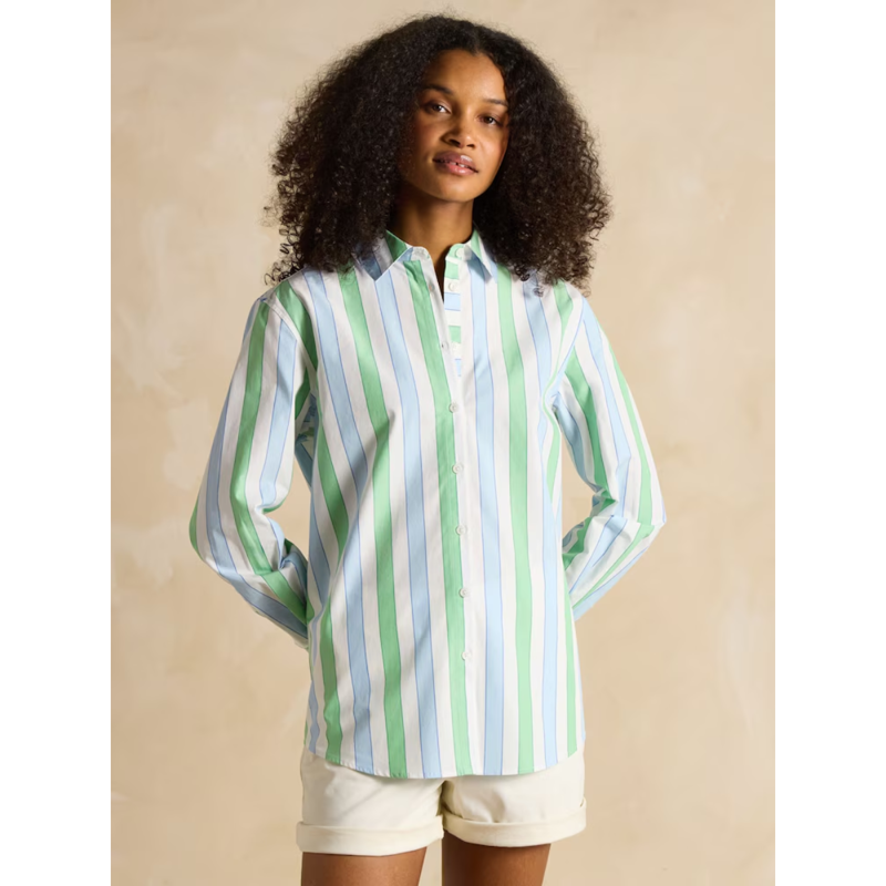 Joules Ladies Amilla Shirt - Blue/Green-1