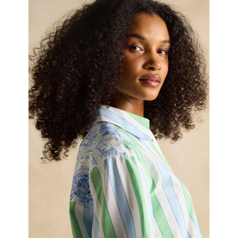 Joules Ladies Amilla Shirt - Blue/Green-3