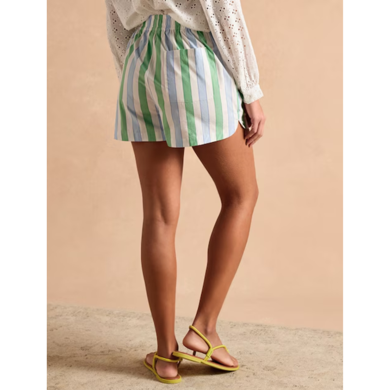 Joules Ladies Cotton Shorts - Blue/Green-2