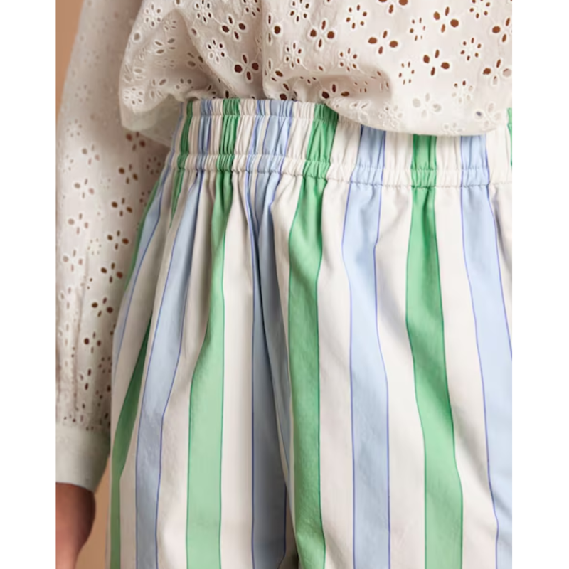 Joules Ladies Cotton Shorts - Blue/Green-7