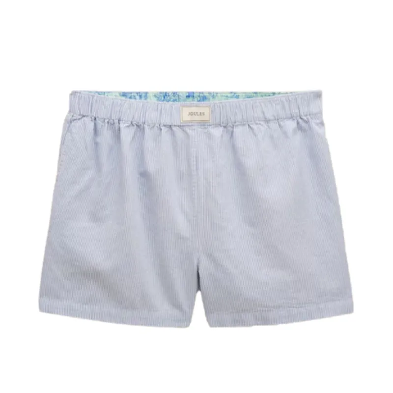 Joules Ladies Amara Pull-On Cotton Shorts - Blue Stripe