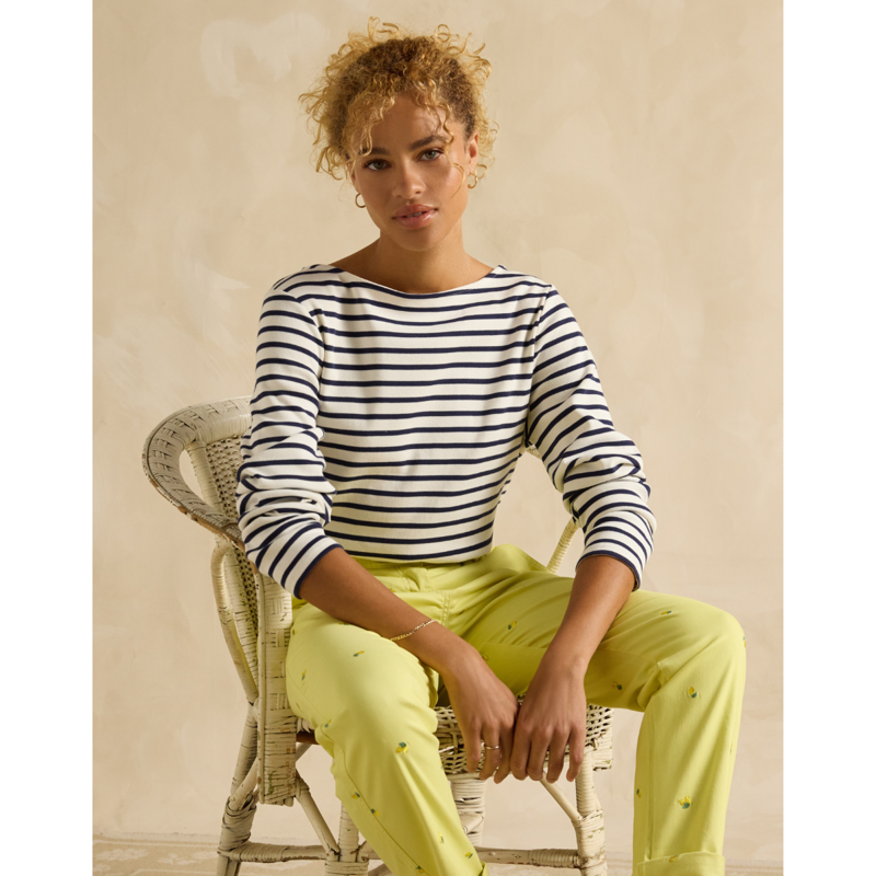 Joules Slim Fit Embroidered Chino Trousers - Lemon - Ladies UK 14-4