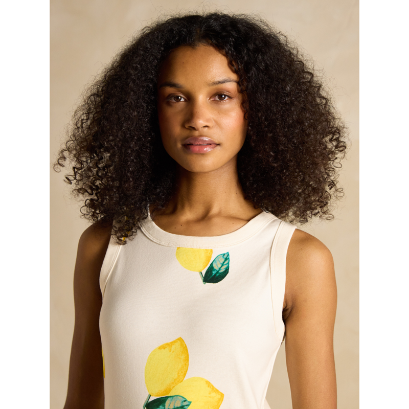 Joules Ladies Harbour Jersey Vest - Lemon-3